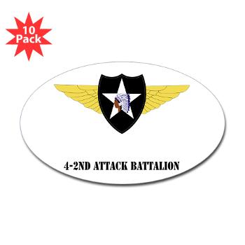 4B2AB - M01 - 01 - SSI - 4-2nd Attack Bn with Text Sticker (Oval 10 pk)