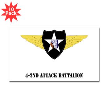 4B2AB - M01 - 01 - SSI - 4-2nd Attack Bn with Text Sticker (Rectangle 10 pk)