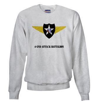 4B2AB - A01 - 03 - SSI - 4-2nd Attack Bn with Text Sweatshirt - Click Image to Close