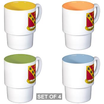 4B319R - M01 - 03 - 4th Battalion 319th Regiment Stackable Mug Set (4 mugs) - Click Image to Close