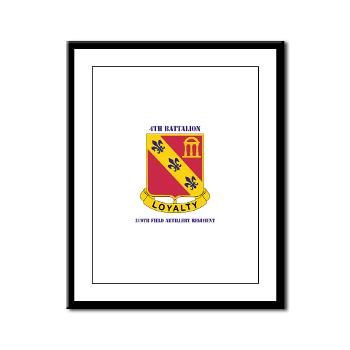 4B319R - M01 - 02 - 4th Battalion 319th Regiment with Text Framed Panel Print
