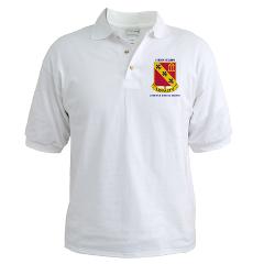 4B319R - A01 - 04 - 4th Battalion 319th Regiment with Text Golf Shirt