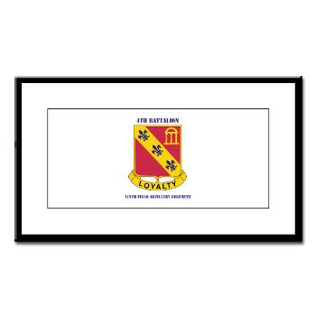 4B319R - M01 - 02 - 4th Battalion 319th Regiment with Text Small Framed Print