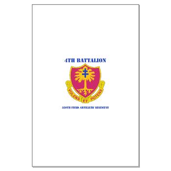 4B320FAR - M01 - 02 - DUI - 4th Bn - 320th Field Artillery Regt with Text - Large Poster