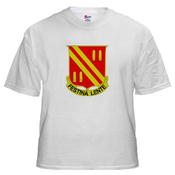4B42FAR - A01 - 04 - DUI - 4th Bn - 42nd Field Artillery Regiment White T-Shirt