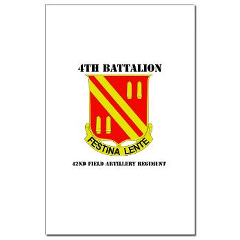 4B42FAR - M01 - 02 - DUI - 4th Bn - 42nd Field Artillery Regiment with Text Mini Poster Print - Click Image to Close