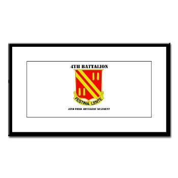 4B42FAR - M01 - 02 - DUI - 4th Bn - 42nd Field Artillery Regiment with Text Small Framed Print - Click Image to Close