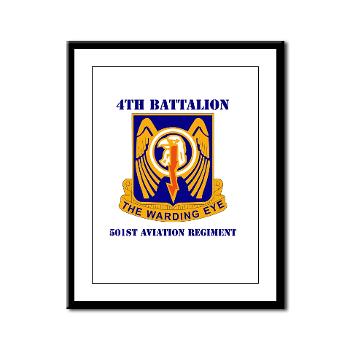 4B501AR - M01 - 02 - DUI - 4th Bn - 501st Avn Regt with Text - Framed Panel Print - Click Image to Close