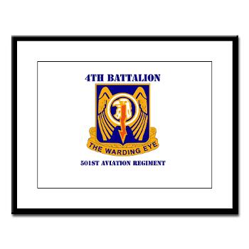 4B501AR - M01 - 02 - DUI - 4th Bn - 501st Avn Regt with Text - Large Framed Print - Click Image to Close