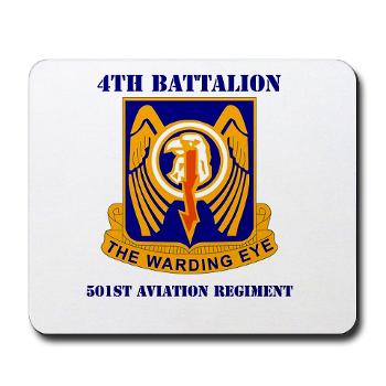 4B501AR - M01 - 03 - DUI - 4th Bn - 501st Avn Regt with Text - Mousepad - Click Image to Close