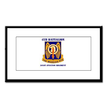4B501AR - M01 - 02 - DUI - 4th Bn - 501st Avn Regt with Text - Small Framed Print - Click Image to Close