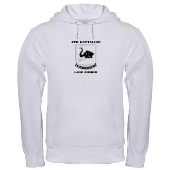 4B64A - A01 - 03 - DUI - 4th Bn 64th Armor with Text - Hooded Sweatshirt - Click Image to Close