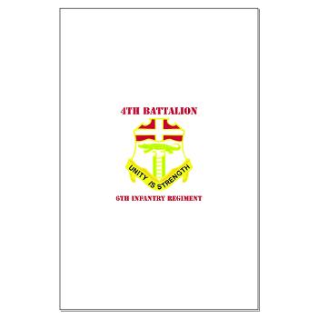 4B6IR - M01 - 02 - DUI - 4th Bn - 6th Infantry Regiment with Text - Large Poster