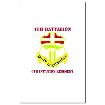 4B6IR - M01 - 02 - DUI - 4th Bn - 6th Infantry Regiment with Text - Mini Poster Print