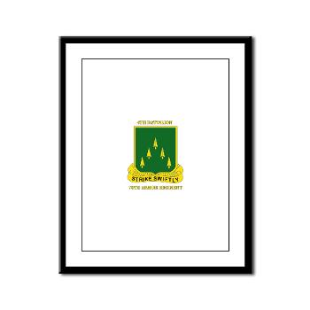 4B70AR - M01 - 02 - SSI - 4th Battalion 70th Armor Rgt with Text - Framed Panel Print