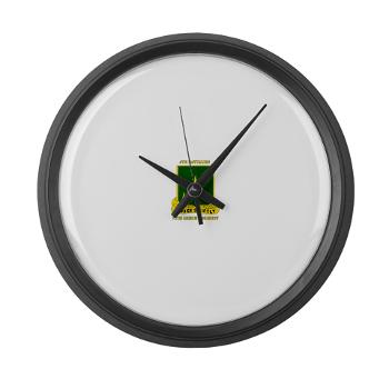 4B70AR - M01 - 03 - SSI - 4th Battalion 70th Armor Rgt with Text - Large Wall Clock