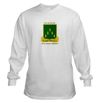 4B70AR - A01 - 03 - SSI - 4th Battalion 70th Armor Rgt with Text - Long Sleeve T-Shirt