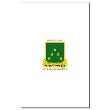 4B70AR - M01 - 02 - SSI - 4th Battalion 70th Armor Rgt with Text - Mini Poster Print