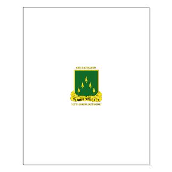 4B70AR - M01 - 02 - SSI - 4th Battalion 70th Armor Rgt with Text - Small Poster