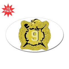 4B9IR - M01 - 01 - DUI - 4th Battalion - 9th Infantry Regiment Sticker (Oval 10 pk)