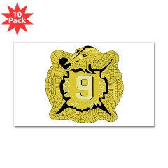 4B9IR - M01 - 01 - DUI - 4th Battalion - 9th Infantry Regiment Sticker (Rectangle 10 pk) - Click Image to Close