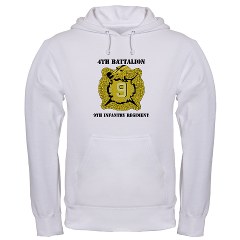 4B9IR - A01 - 03 - DUI - 4th Battalion - 9th Infantry Regiment with text Hooded Sweatshirt - Click Image to Close