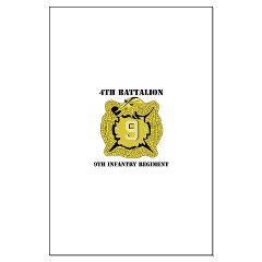 4B9IR - M01 - 02 - DUI - 4th Battalion - 9th Infantry Regiment with text Large Poster