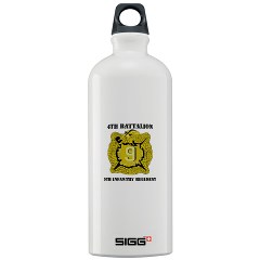 4B9IR - M01 - 03 - DUI - 4th Battalion - 9th Infantry Regiment with text Sigg Water Bottle 1.0L