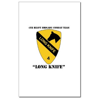 4BCT - M01 - 02 - DUI - 4th Heavy BCT - Long Knife with Text - Mini Poster Print