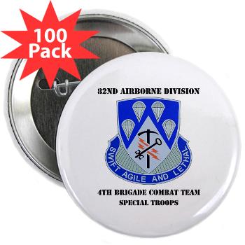 4BCT4BSTB - M01 - 01 - DUI - 4th Bde - Special Troops Bn with text 2.25" Button (100 pack)