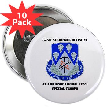 4BCT4BSTB - M01 - 01 - DUI - 4th Bde - Special Troops Bn with text 2.25" Button (10 pack)