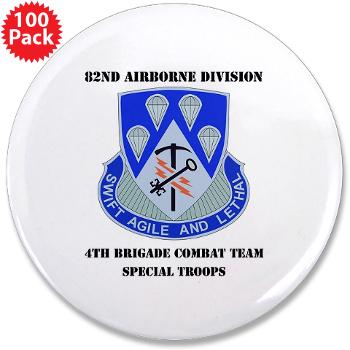 4BCT4BSTB - M01 - 01 - DUI - 4th Bde - Special Troops Bn with text 3.5" Button (100 pack)