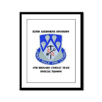4BCT4BSTB - M01 - 02 - DUI - 4th Bde - Special Troops Bn with text Framed Panel Print