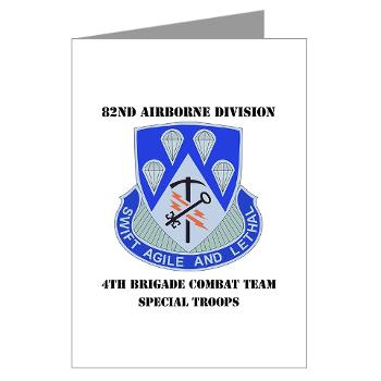 4BCT4BSTB - M01 - 02 - DUI - 4th Bde - Special Troops Bn with text Greeting Cards (Pk of 20)
