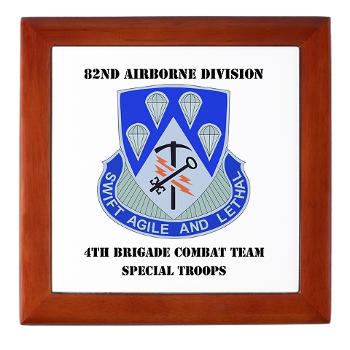4BCT4BSTB - M01 - 03 - DUI - 4th Bde - Special Troops Bn with text Keepsake Box