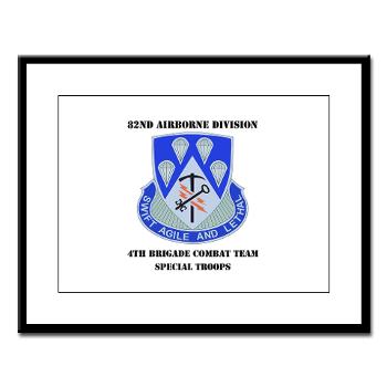 4BCT4BSTB - M01 - 02 - DUI - 4th Bde - Special Troops Bn with text Large Framed Print