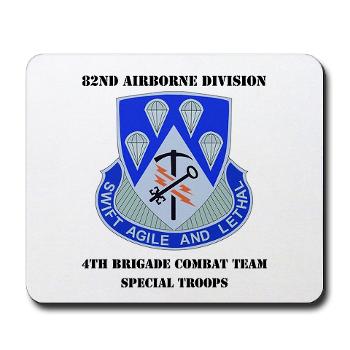 4BCT4BSTB - M01 - 03 - DUI - 4th Bde - Special Troops Bn with text Mousepad