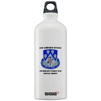 4BCT4BSTB - M01 - 03 - DUI - 4th Bde - Special Troops Bn with text Sigg Water Bottle 1.0L