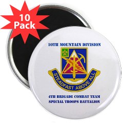 4BCTSTB - M01 - 01 - DUI - 4th BCT - Special Troops Batalion with Text 2.25" Magnet (10 pack)