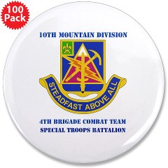4BCTSTB - M01 - 01 - DUI - 4th BCT - Special Troops Batalion with Text 3.5" Button (100 pack)