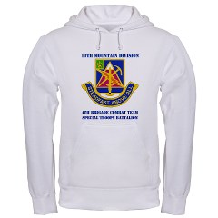4BCTSTB - A01 - 03 - DUI - 4th BCT - Special Troops Batalion with Text Hooded Sweatshirt