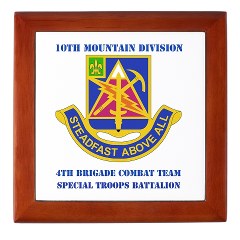 4BCTSTB - M01 - 03 - DUI - 4th BCT - Special Troops Batalion with Text Keepsake Box
