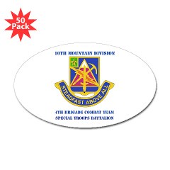 4BCTSTB - M01 - 01 - DUI - 4th BCT - Special Troops Batalion with Text Sticker (Oval 50 pk) - Click Image to Close
