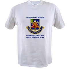 4BCTSTB - A01 - 04 - DUI - 4th BCT - Special Troops Batalion with Text Value T-Shirt