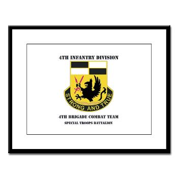4BCTSTB - M01 - 02 - DUI - 4th BCT - Special Troops Battalion with Text Large Framed Print