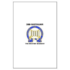 4BCTV3B7IR - M01 - 02 - DUI - 3rd Bn - 7th Infantry Regt with Text - Large Poster