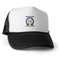 4BCTV3B7IR - A01 - 02 - DUI - 3rd Bn - 7th Infantry Regt with Text - Trucker Hat - Click Image to Close