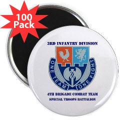 4BCTV4BCTSTB - M01 - 01 - DUI - 4th BCT - Special Troops Bn with Text - 2.25" Magnet (100 pack)