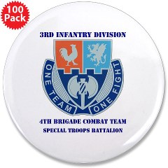 4BCTV4BCTSTB - M01 - 01 - DUI - 4th BCT - Special Troops Bn with Text - 3.5" Button (100 pack)