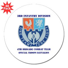 4BCTV4BCTSTB -M01 - 01 - DUI - 4th BCT - Special Troops Bn with Text - 3" Lapel Sticker (48 pk)